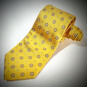 Giorgio Cavalli men's yellow silk neck tie 59"